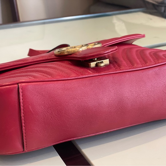 Authentic Gucci GG Marmont small matelassé shoulder bag - Picture 7 of 8